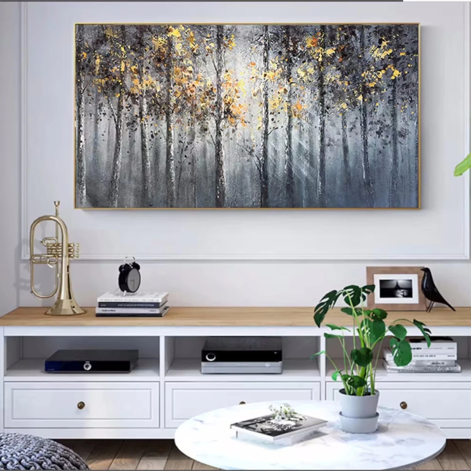 Colorful Flower & Tree Abstract Wall Art #FT049