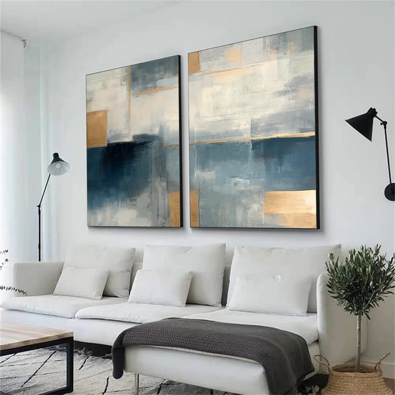 Abstract Set of 2 Canvas Art #WA590