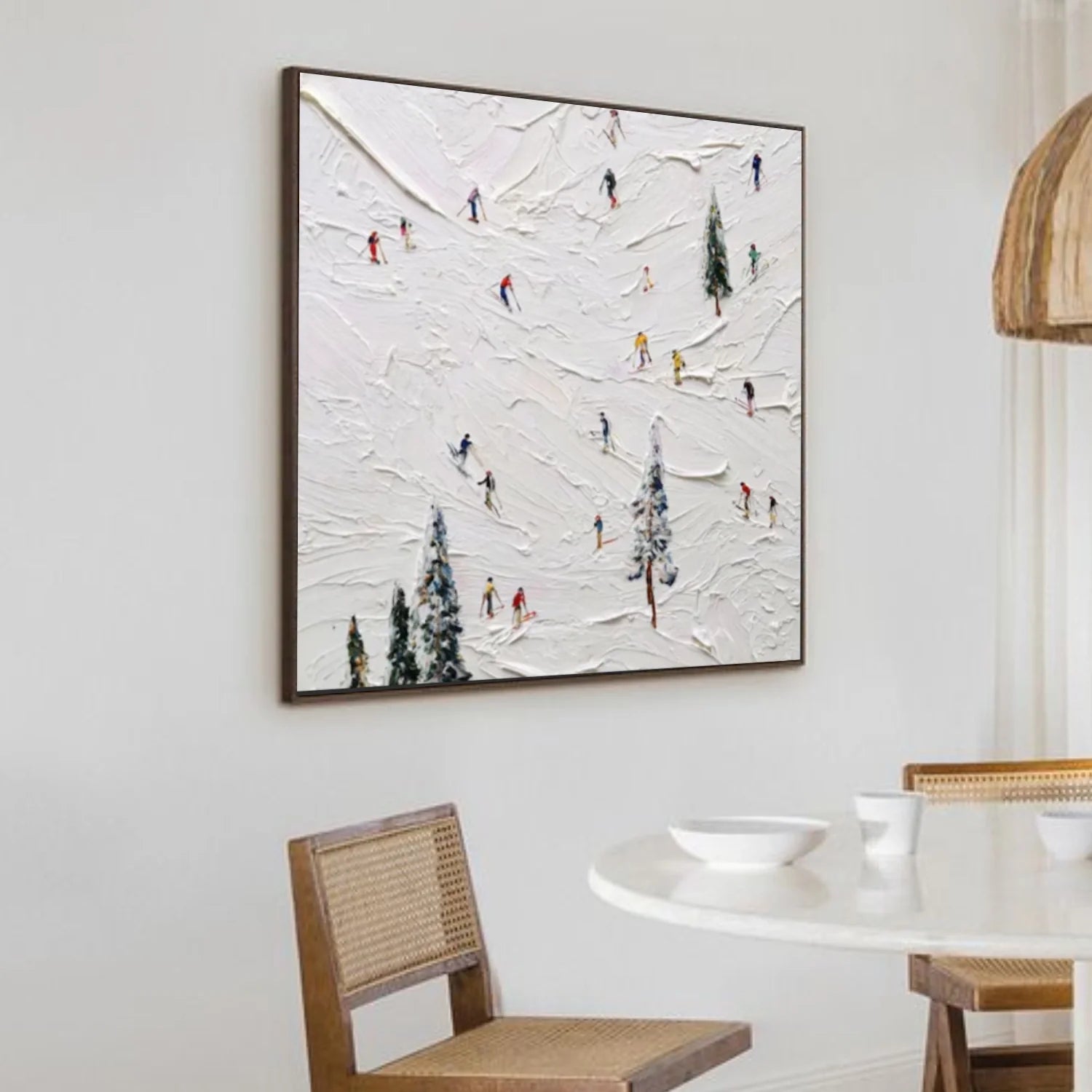 Skiing Sport Textured_Wall Art #AS038