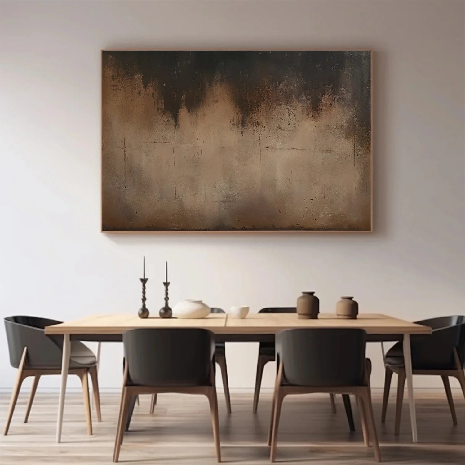 Beige and Brown Abstract Tranquility #WA522