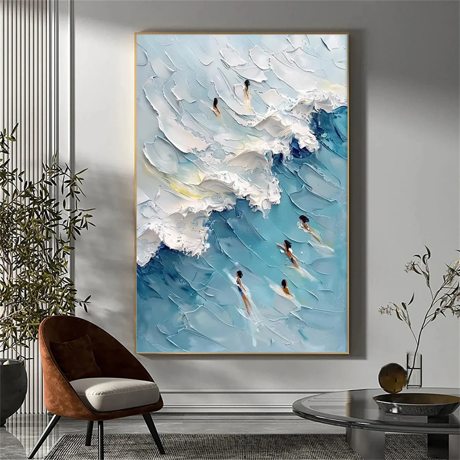 Swimming Sport Textured Wall Art #AS013