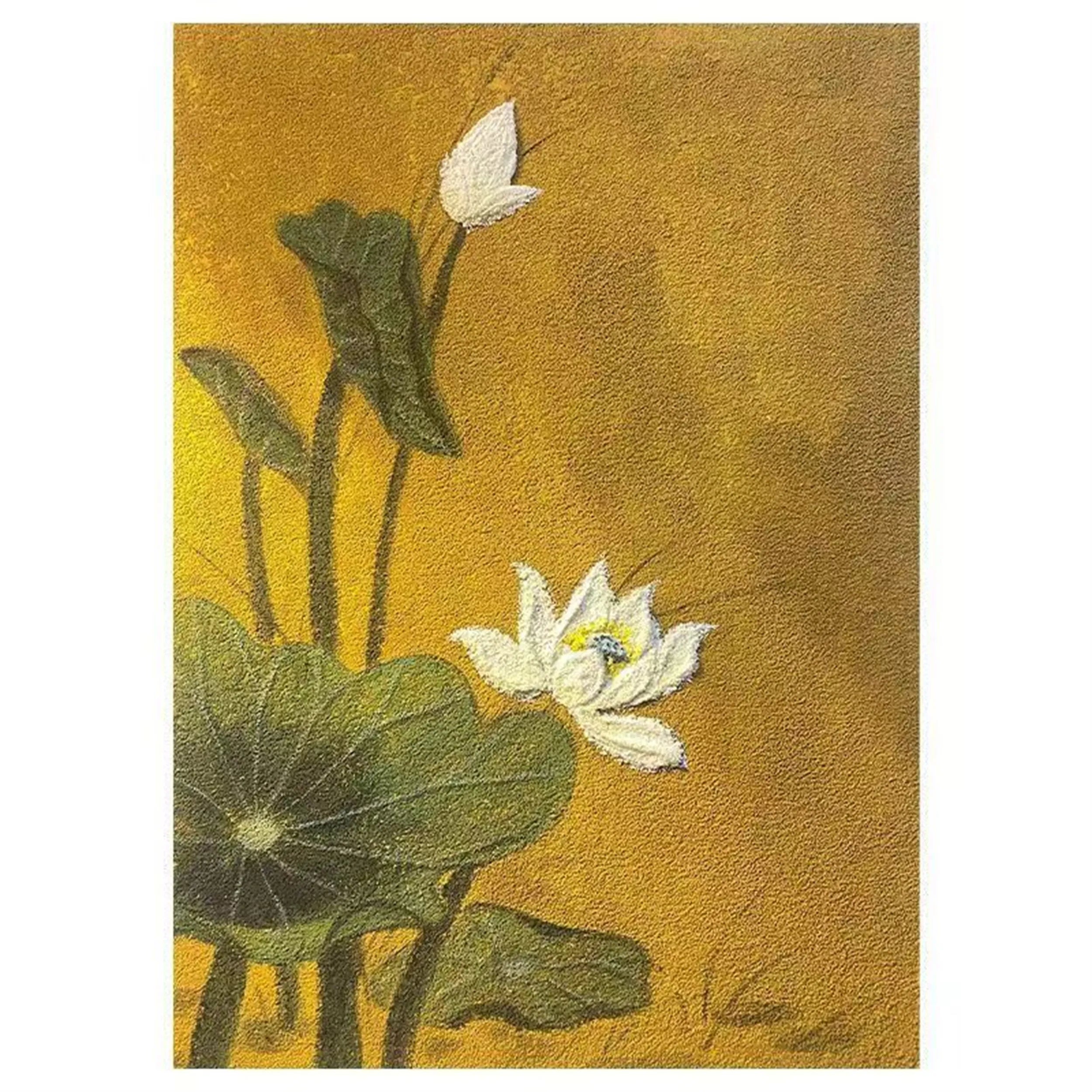 Colorful Flower & Tree Abstract Textured Wall Art #FT011