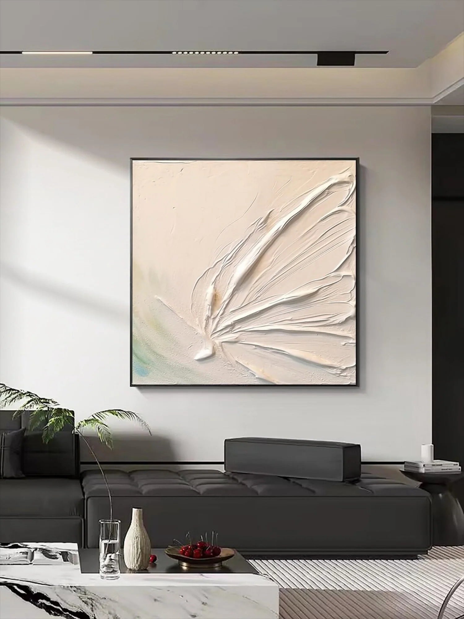 Beige Minimalistic Textured Art #MD214