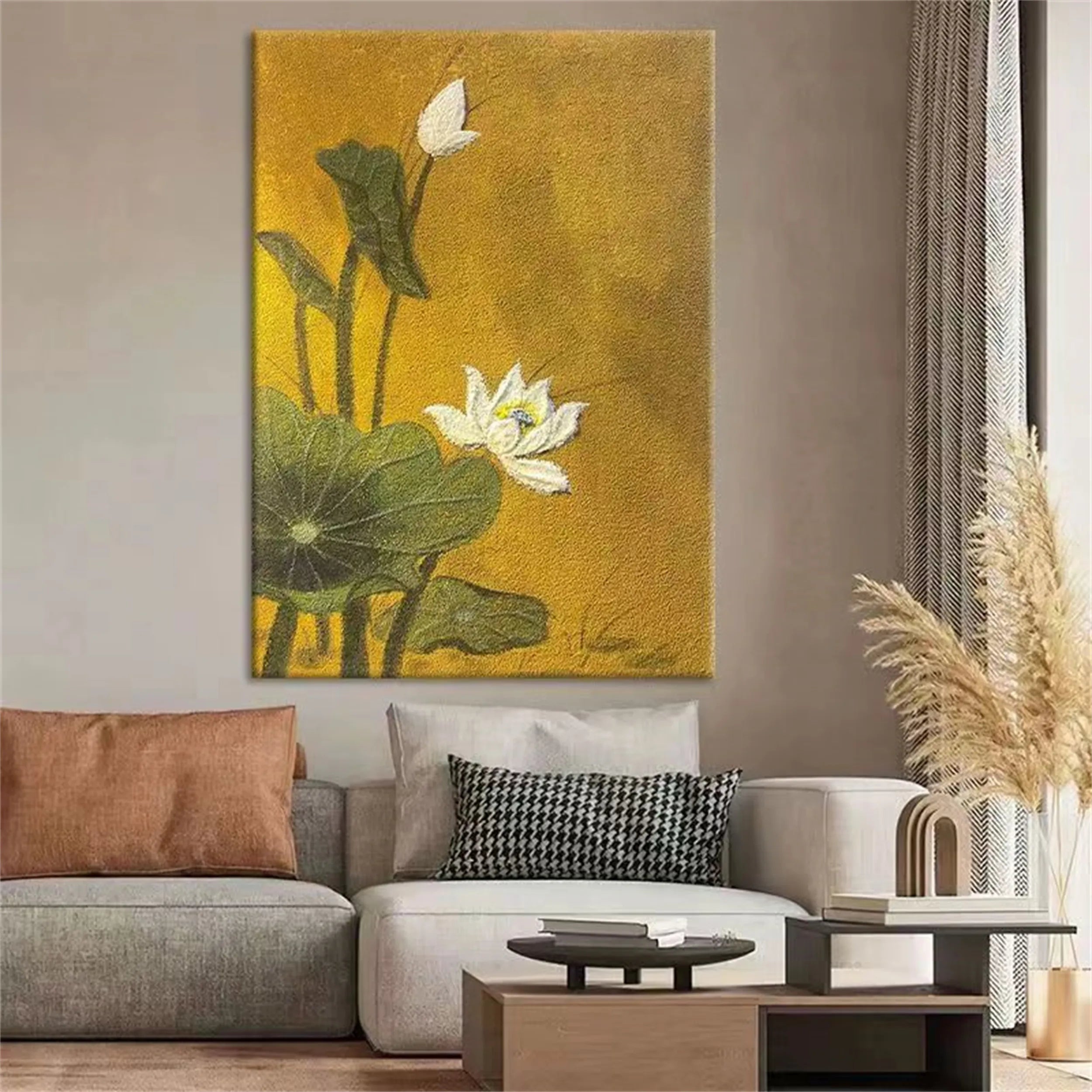 Colorful Flower & Tree Abstract Textured Wall Art #FT011