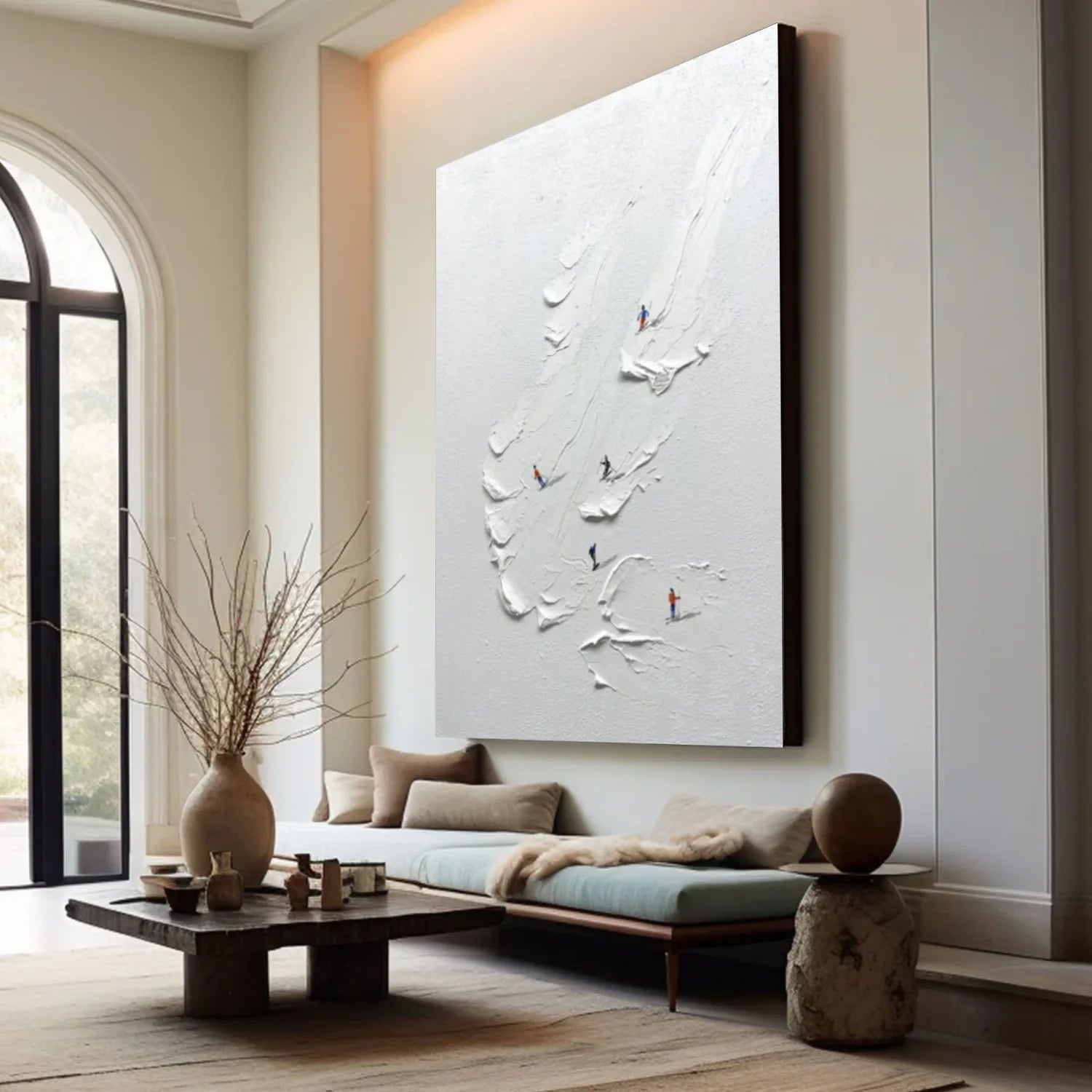 Skiing Sport Textured_Wall Art #AS057