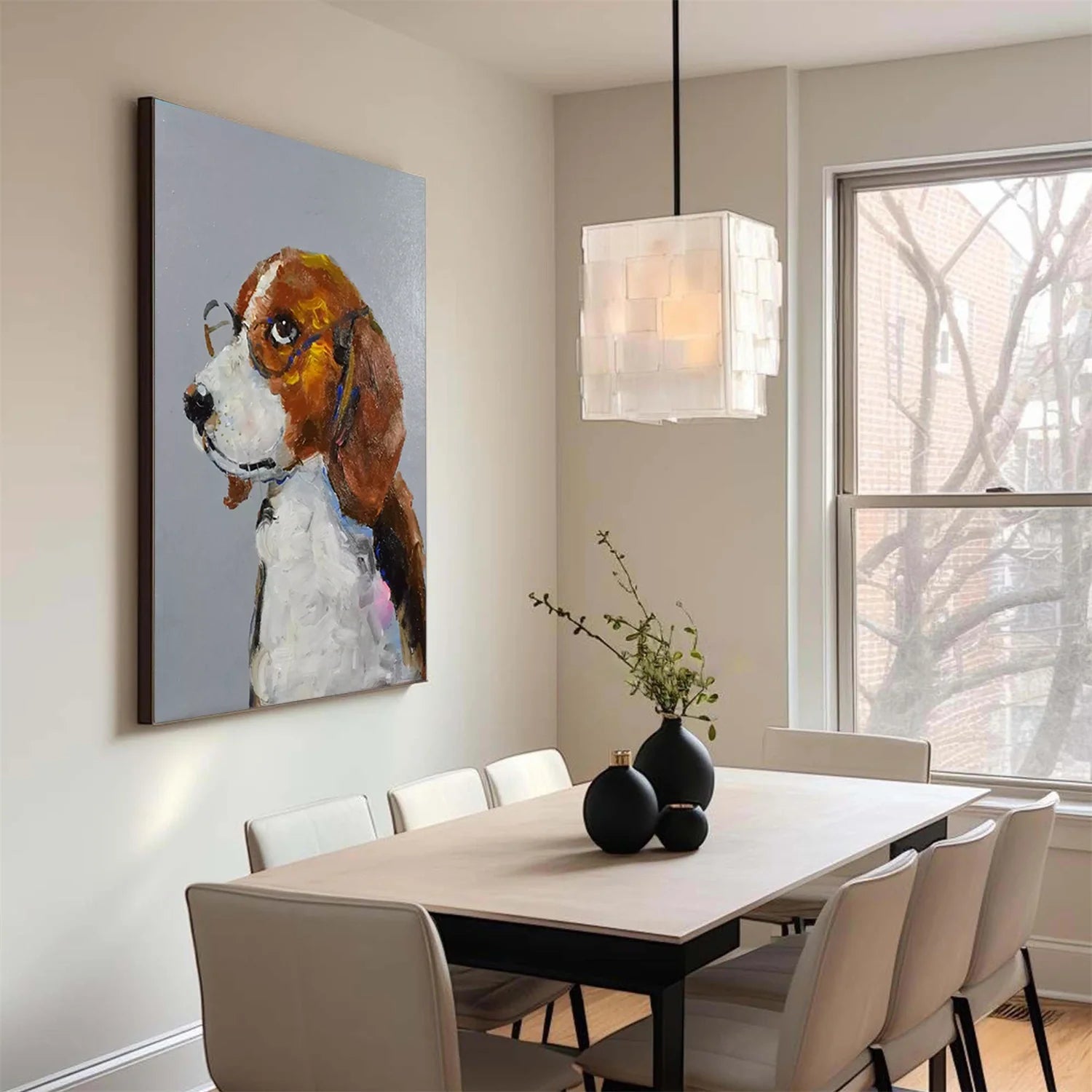 Abstract Animal Dog Wall Art #AM101
