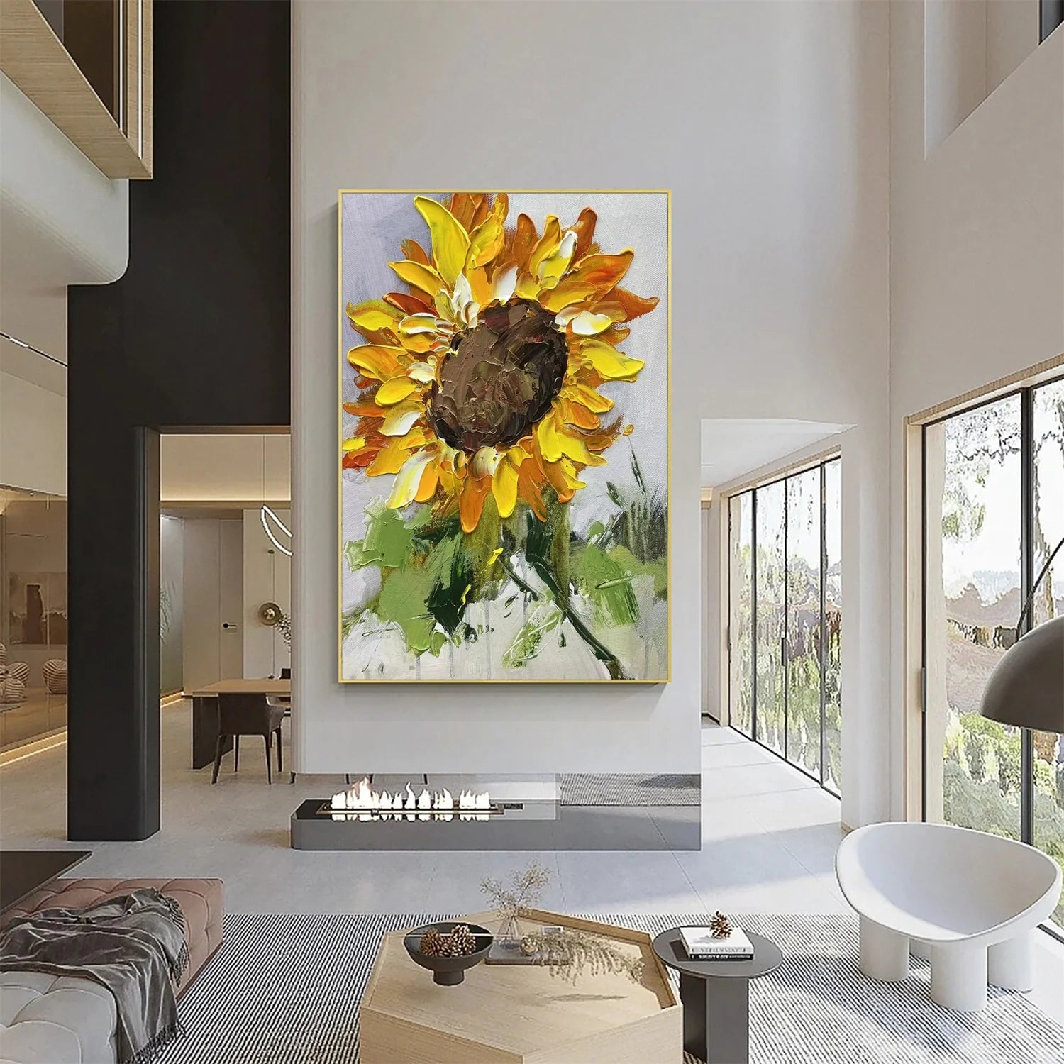 Flower & Tree Abstract_Textured Wall Art #FT123