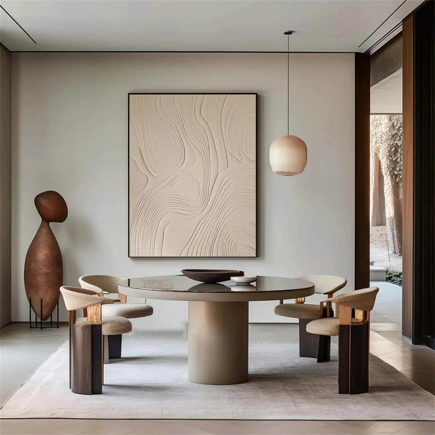 Minimalist Brown & Beige Art #MB026