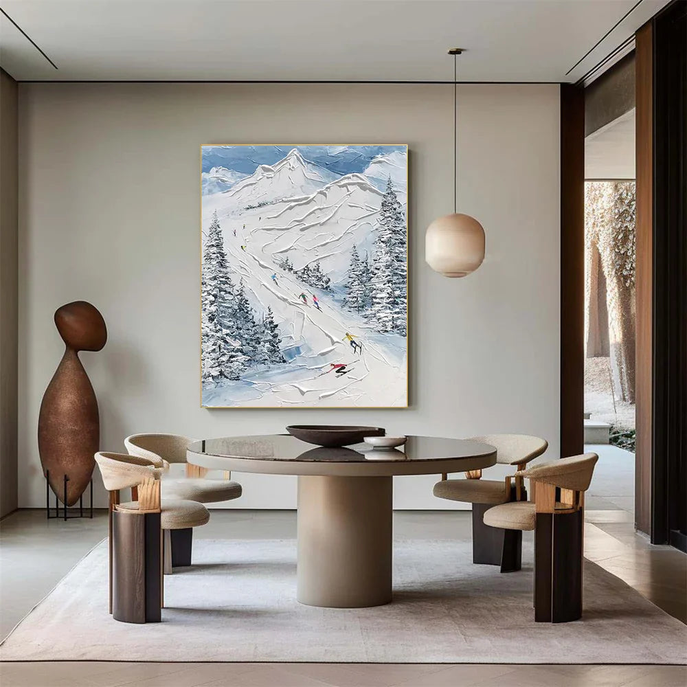 White Sport Art Minimalist Textured Wall Art #AS010