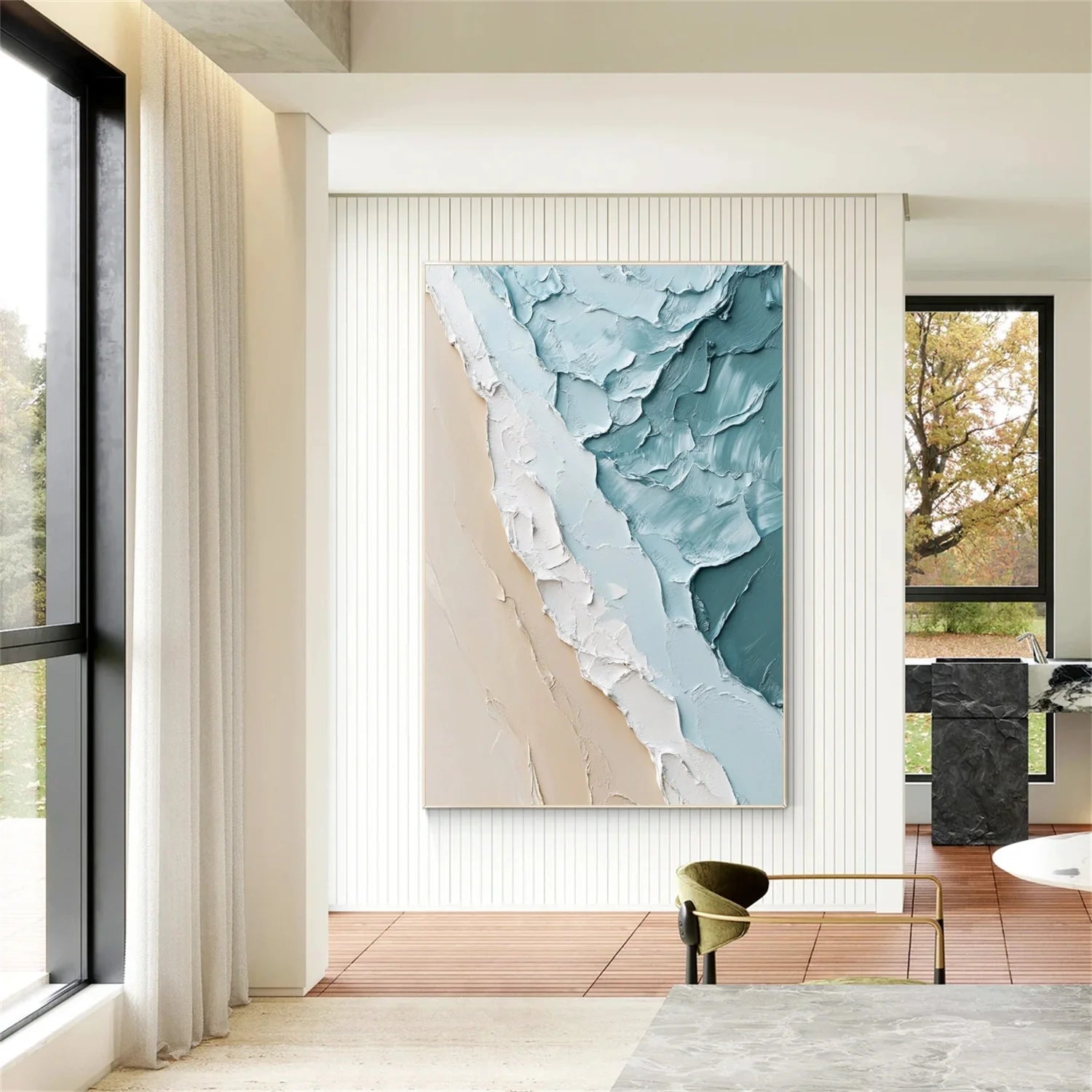 Sea & Sky Abstract_Textured_Wall Art #SK174