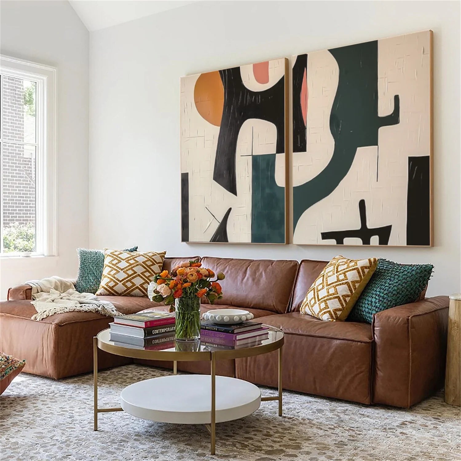 Abstract_Canvas Art Set of 2 #WA732