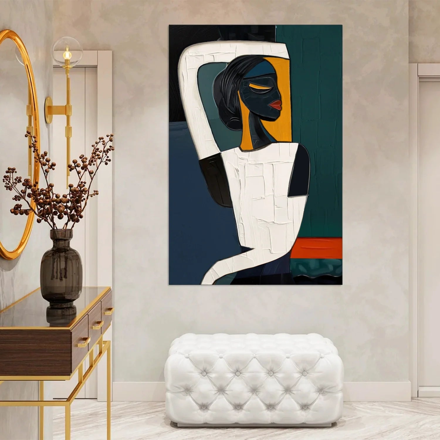 Abstract Portrait Colorful Painting #AB028