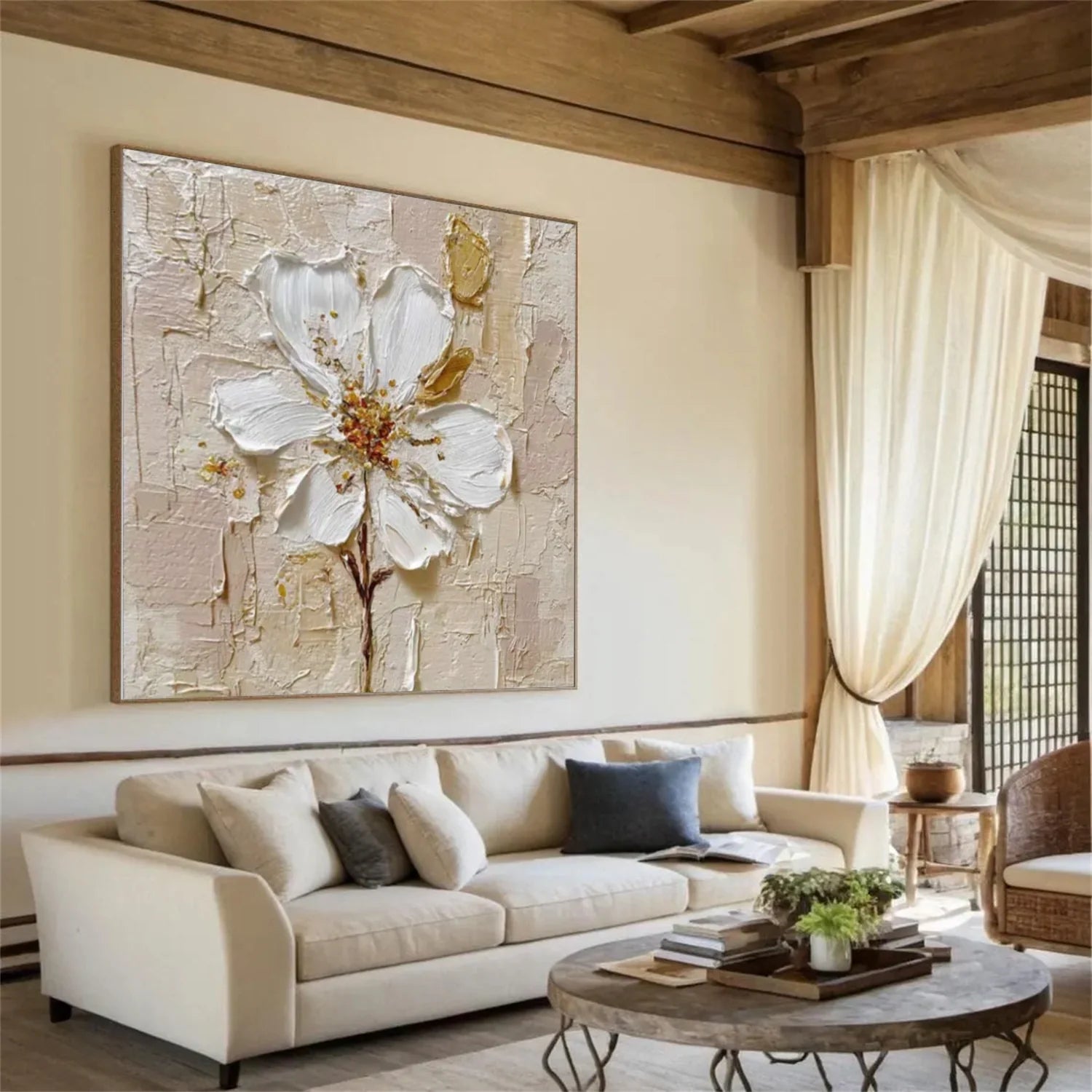 Flower & Tree Abstract Textured_Wall Art #FT167