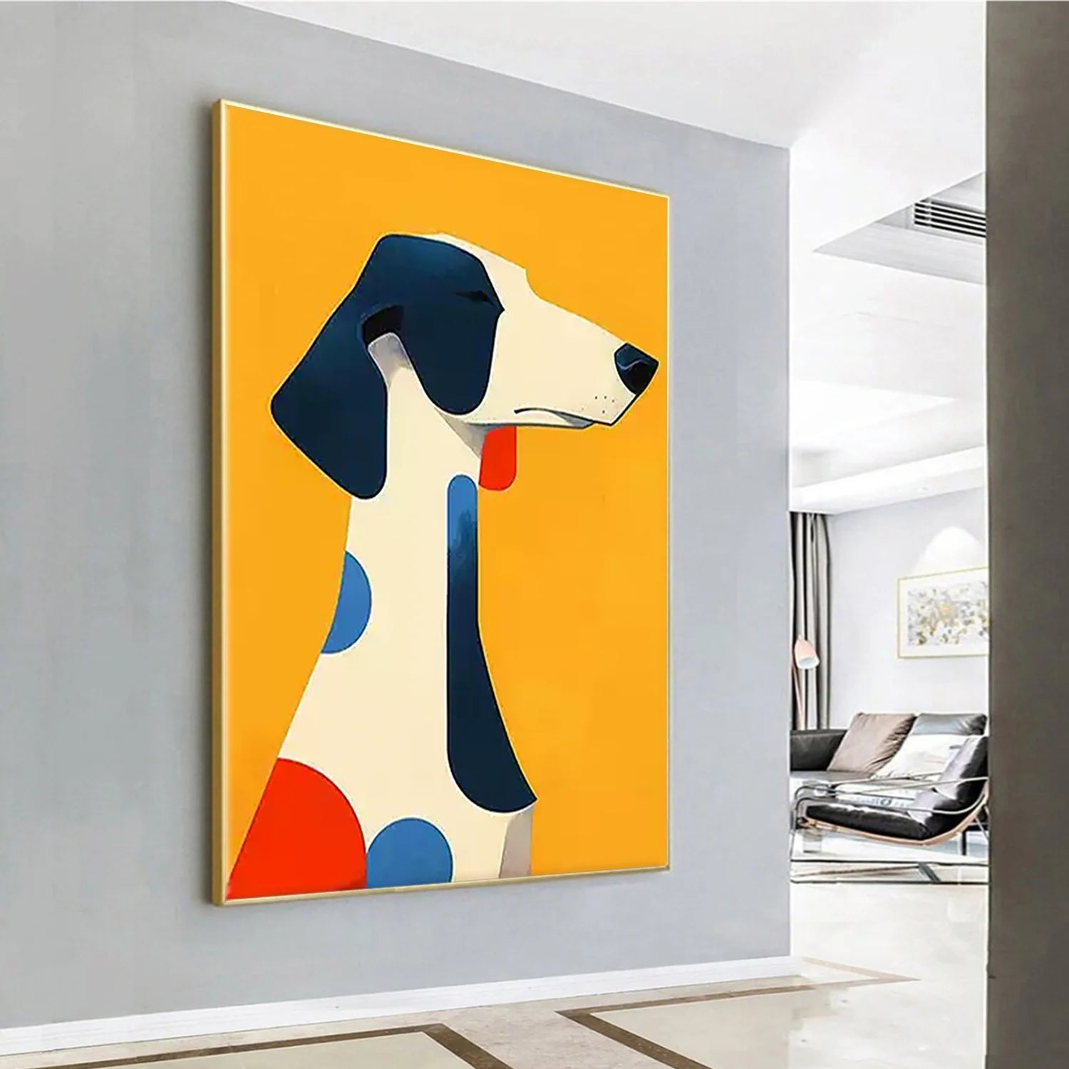Abstract Animal Dog Wall Art #AM103