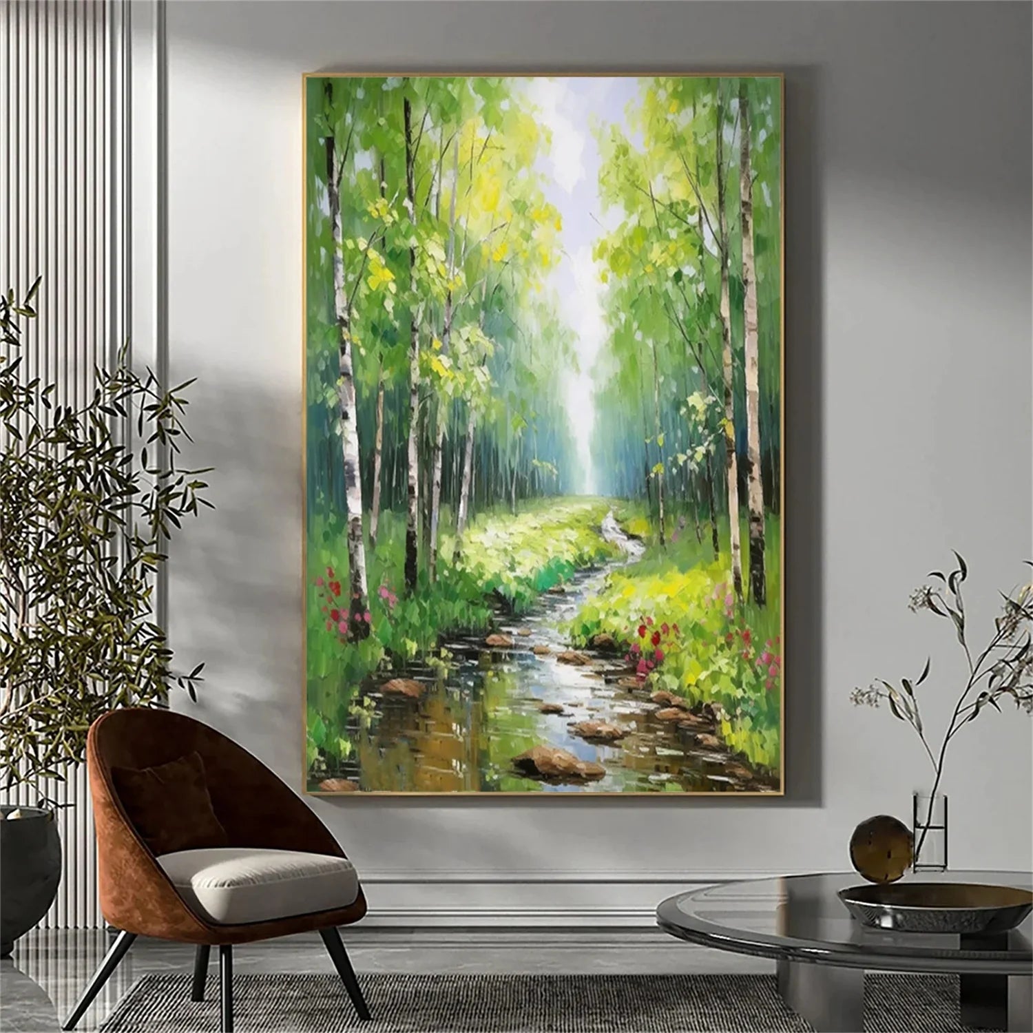 Flower & Tree Abstract Textured Wall Art #FT073