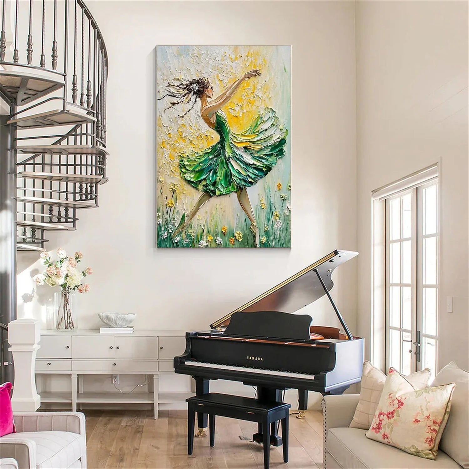 Abstract Portrait Textured Wall Art #AB056