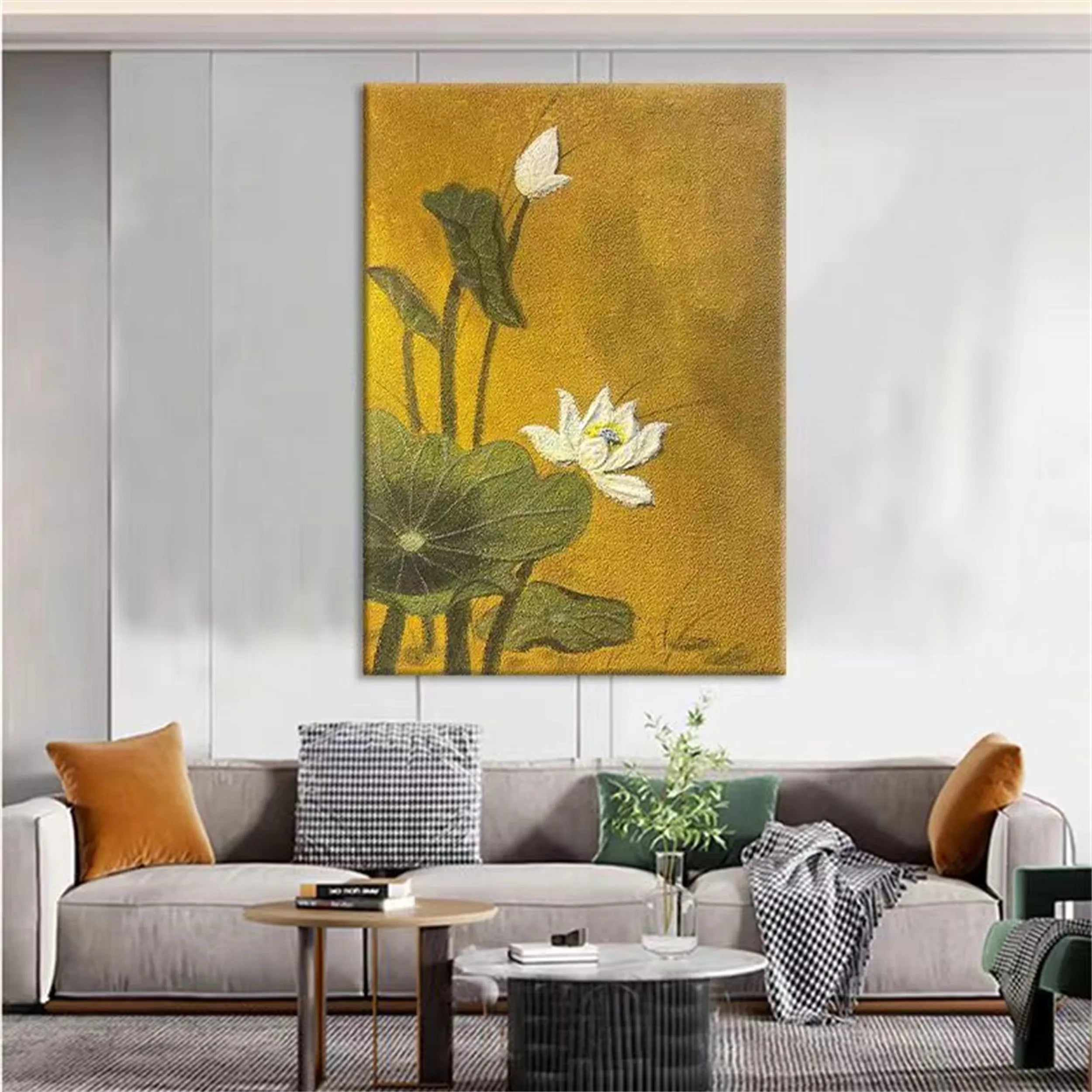 Colorful Flower & Tree Abstract Textured Wall Art #FT011