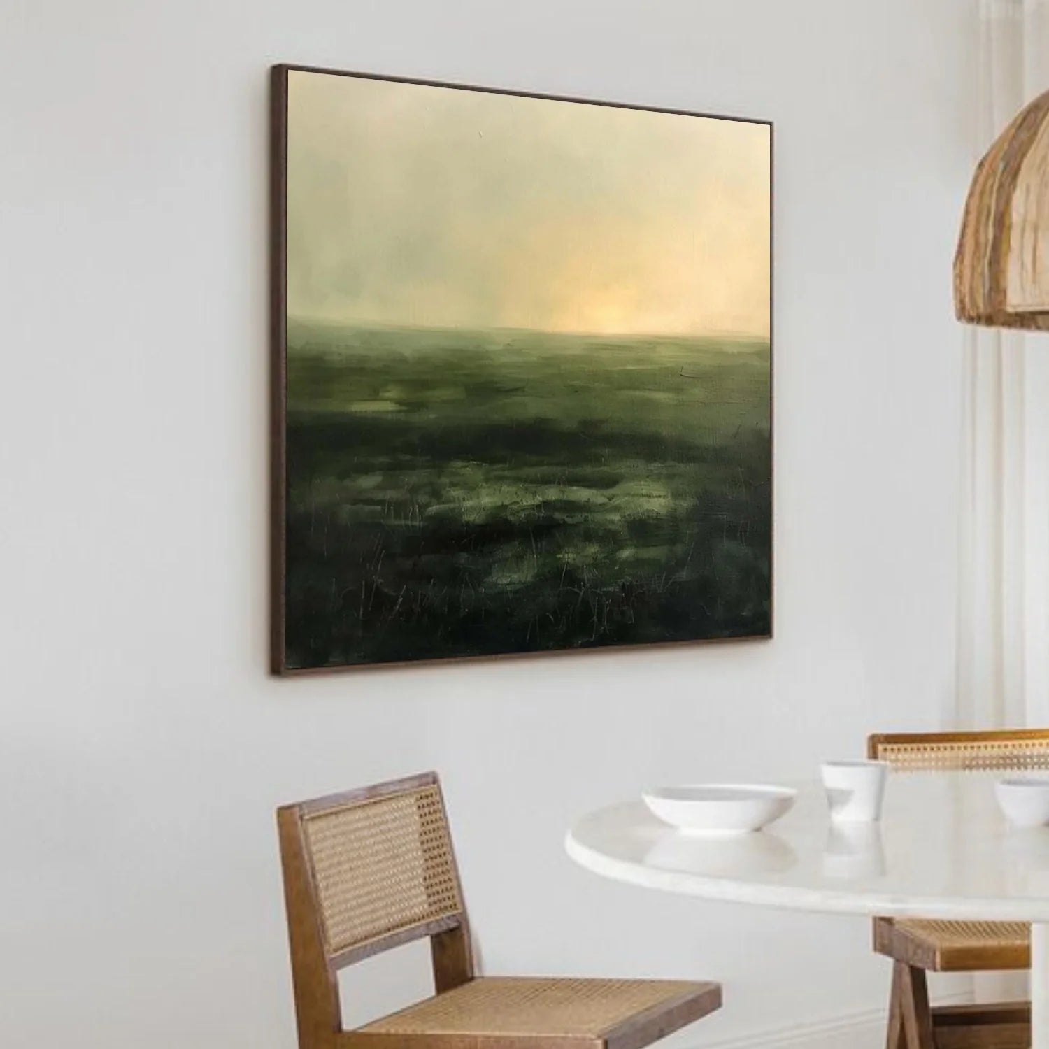 Green Minimalist Canvas Art #GT049