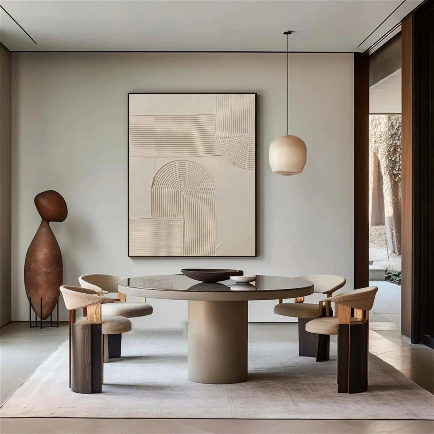 Minimalist Brown & Beige Art #MB028