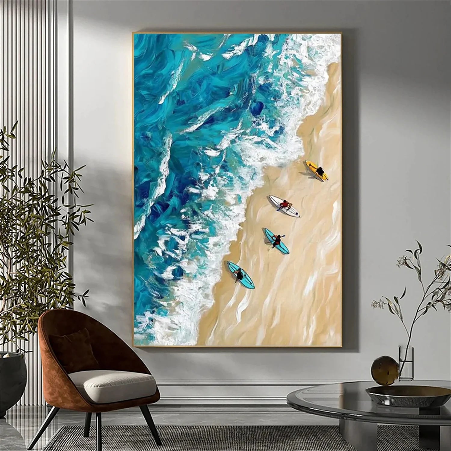 Swimming Sport Textured Wall Art #AS014