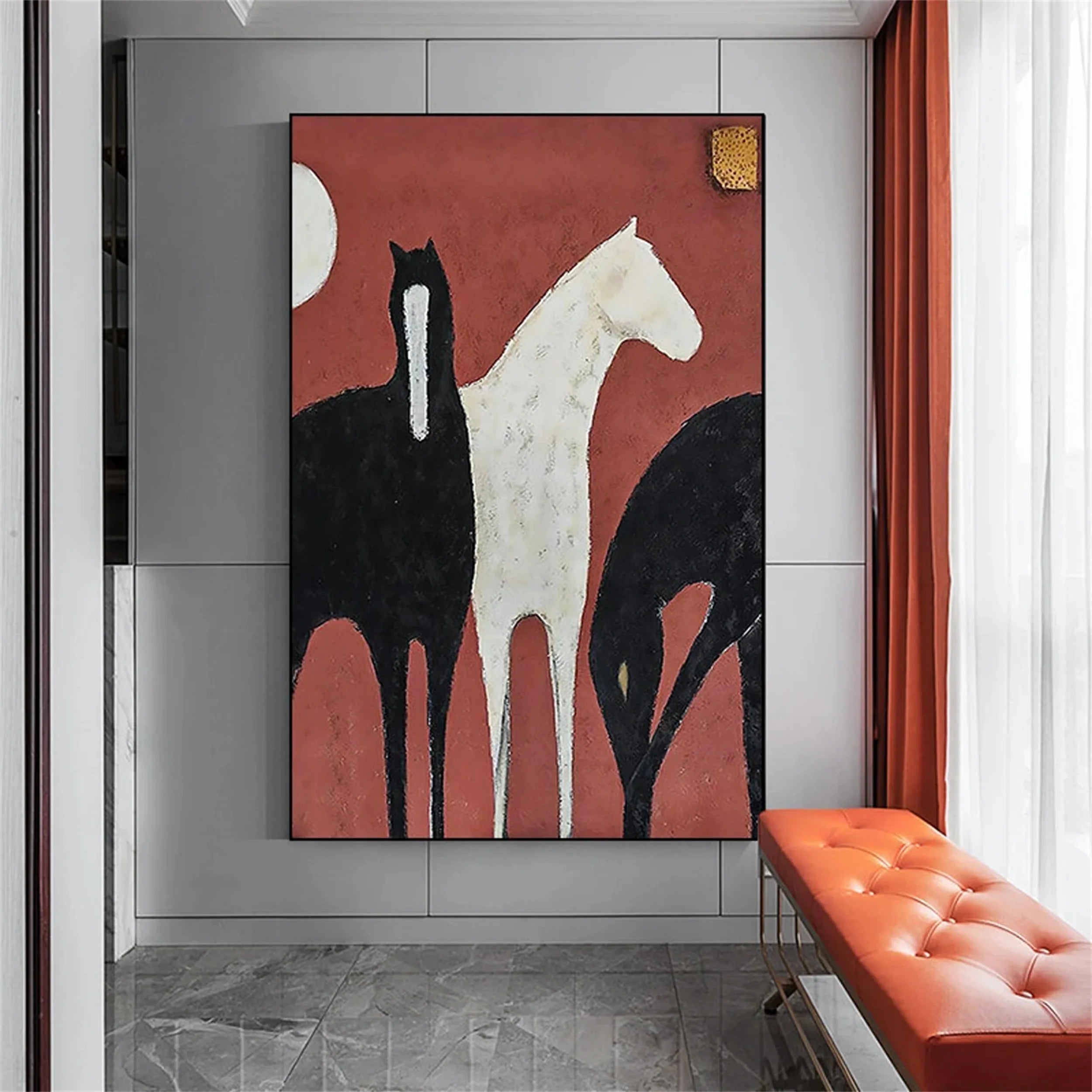 Colorful Horse Abstract Animal Wall Art #AM005