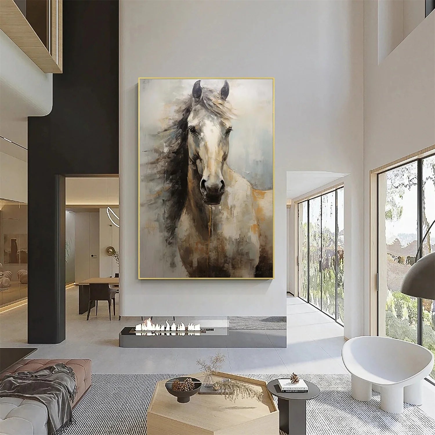 Abstract Animal Horse Wall Art #AM132