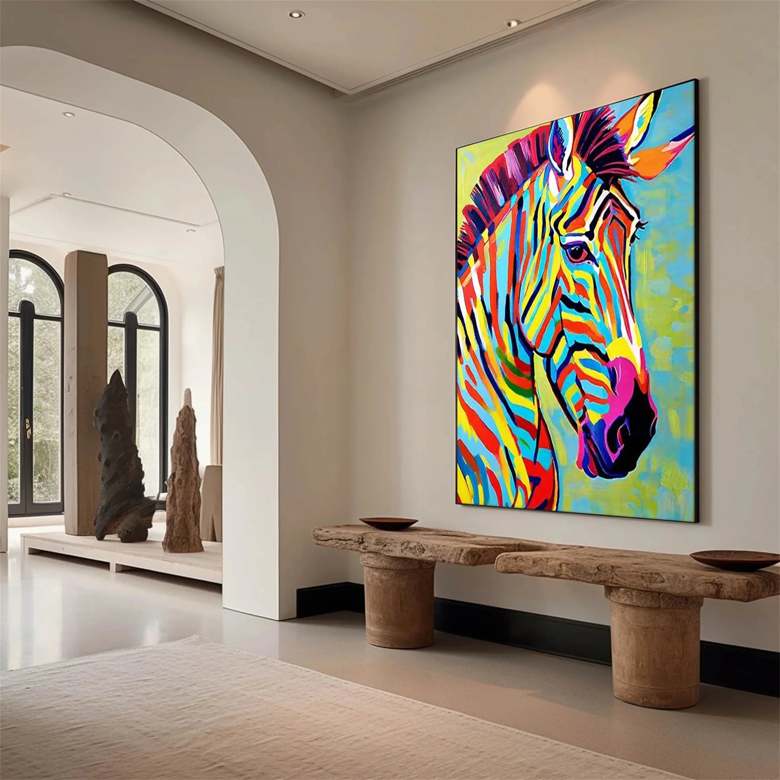 Colorful Horse Abstract Animal Wall Art #AM021