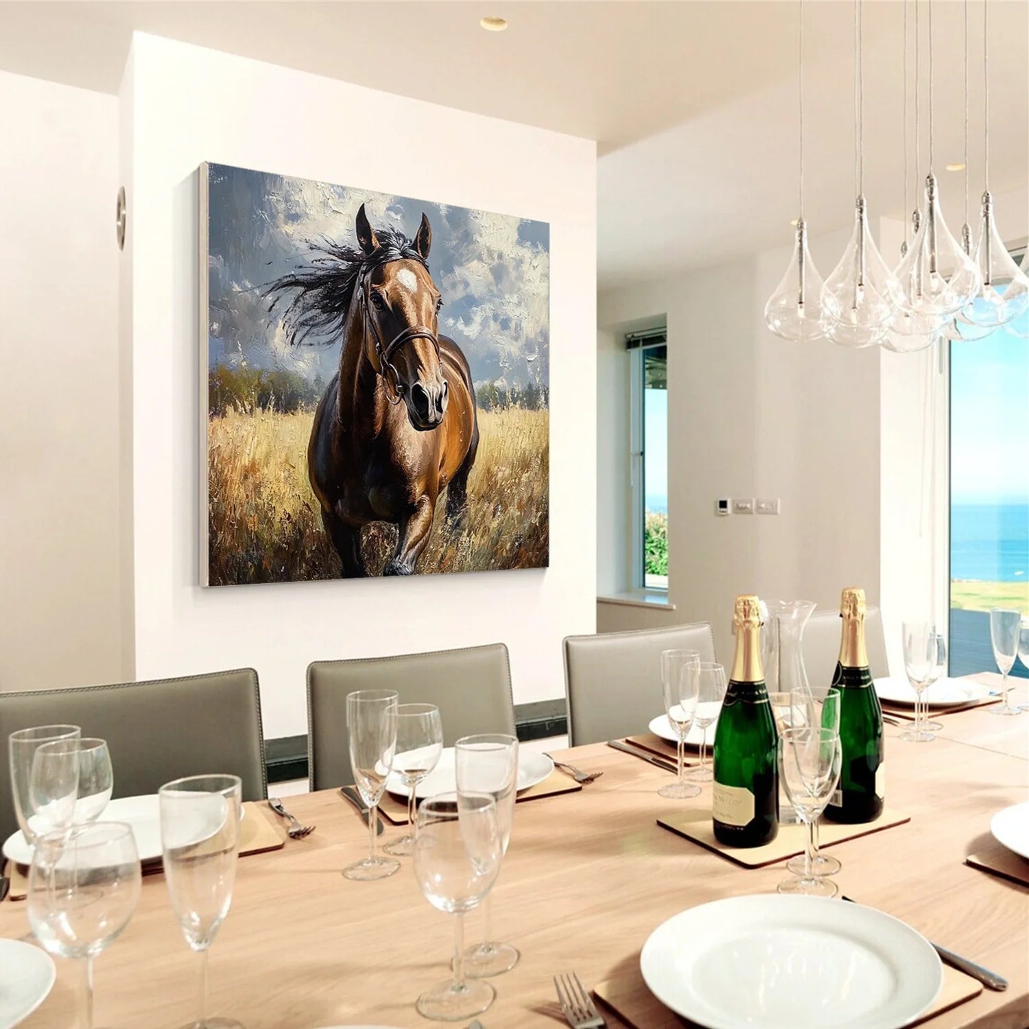 Abstract Animal Horse Wall Art #AM104