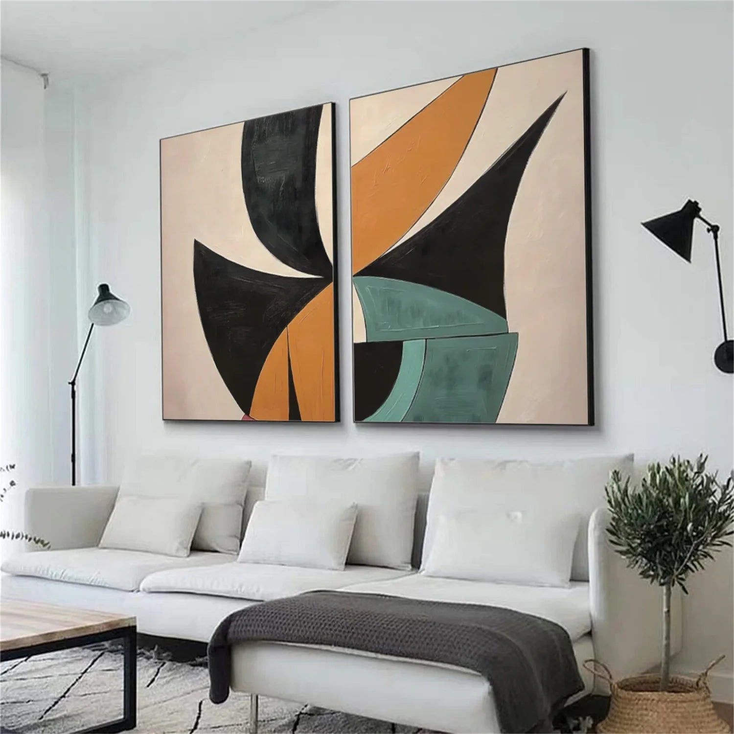 Abstract_Canvas Art Set of 2 #WA728