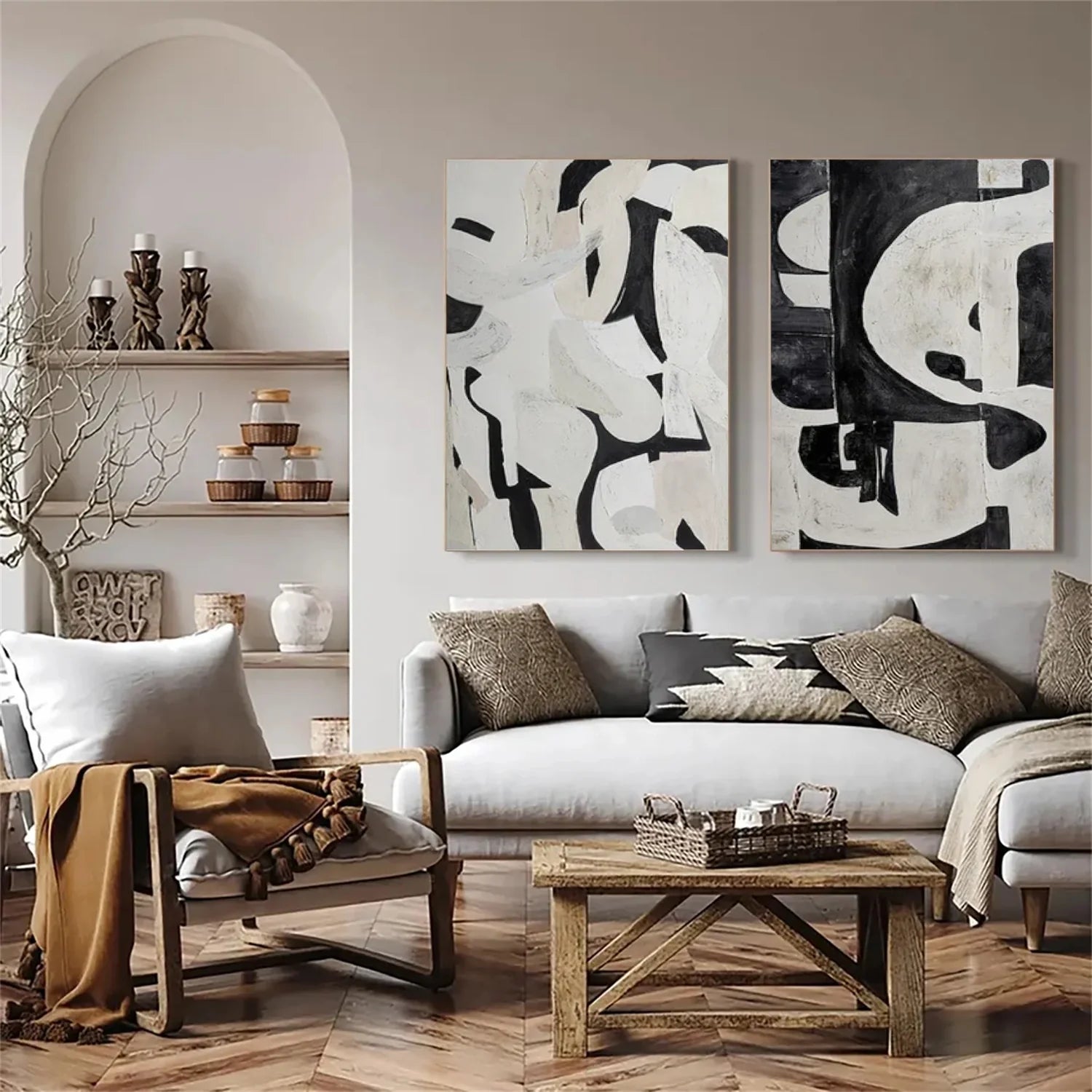 Minimalist_Canvas Art Set of 2 #MD265