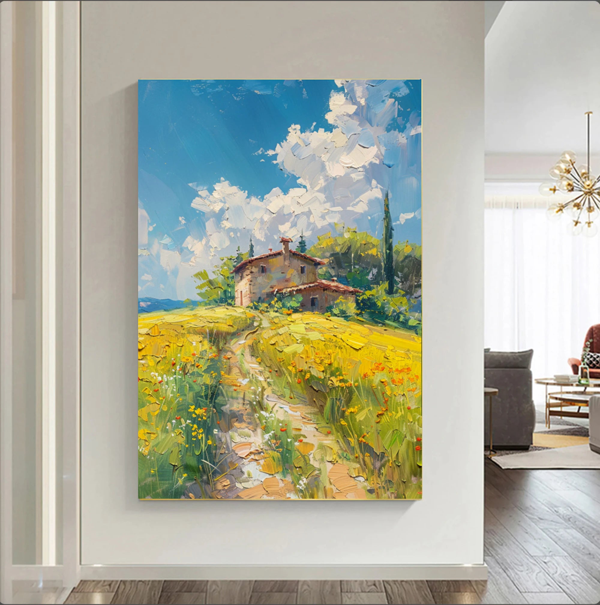 Tuscan Countryside Oil Painting #FJ590