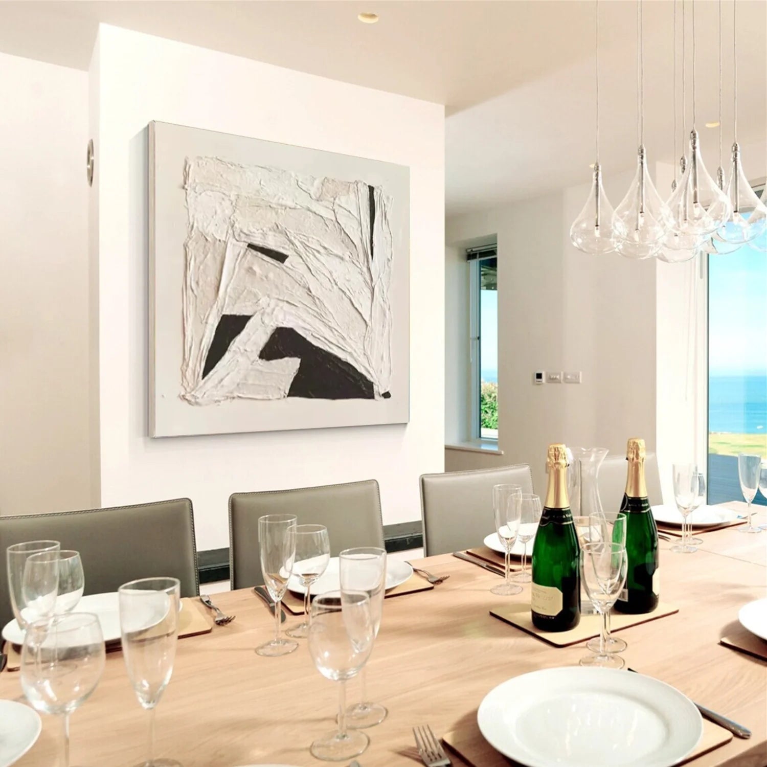 Wabi Sabi Textured Canvas Art #WA718