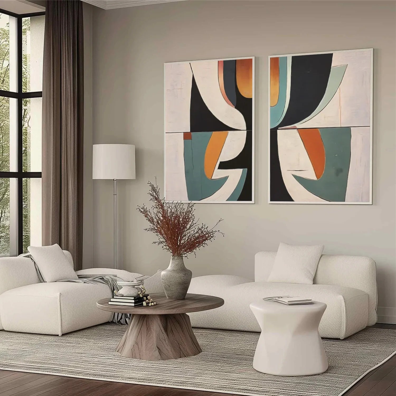 Abstract_Canvas Art Set of 2 #WA729