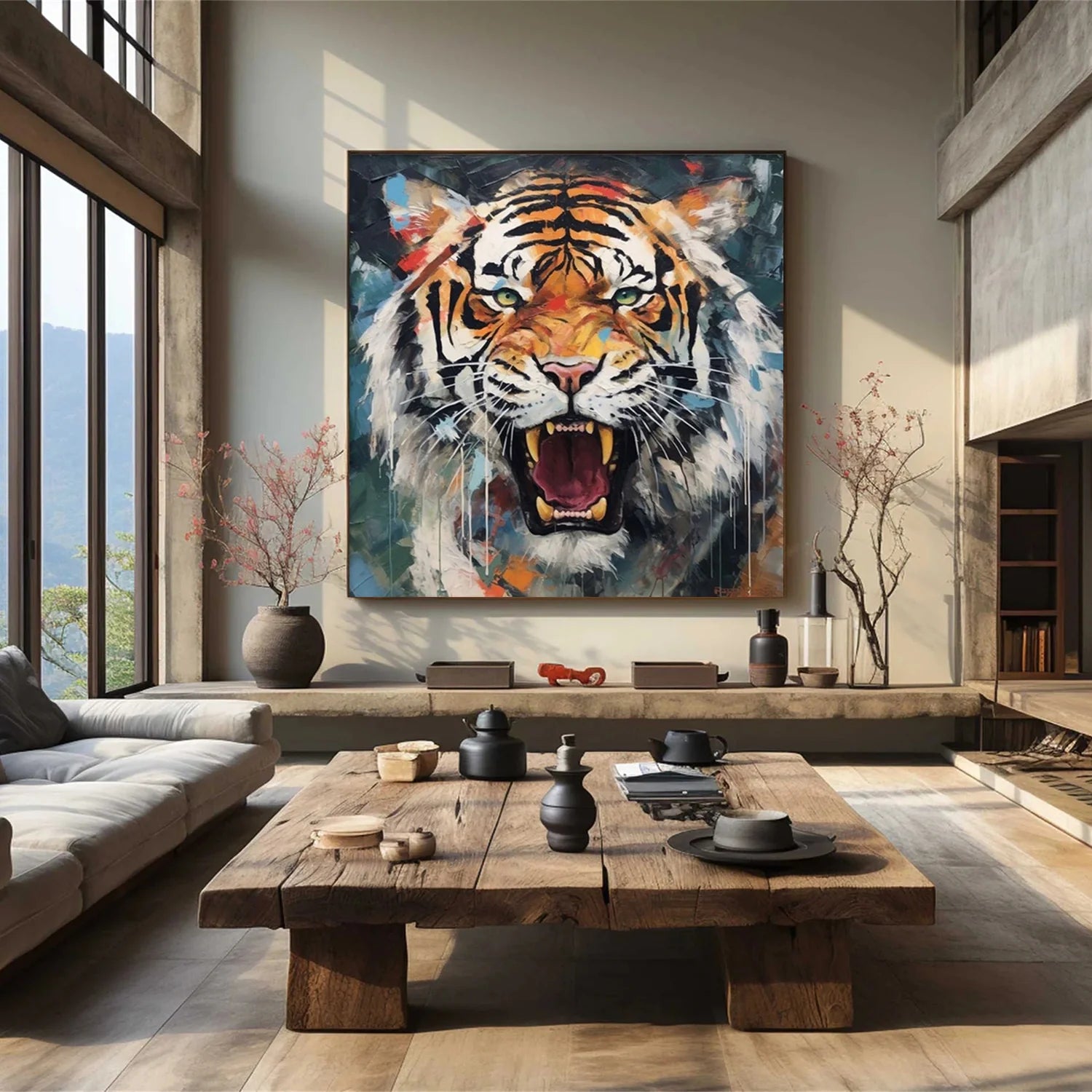 Colorful Abstract Animal Wall Art #AM082