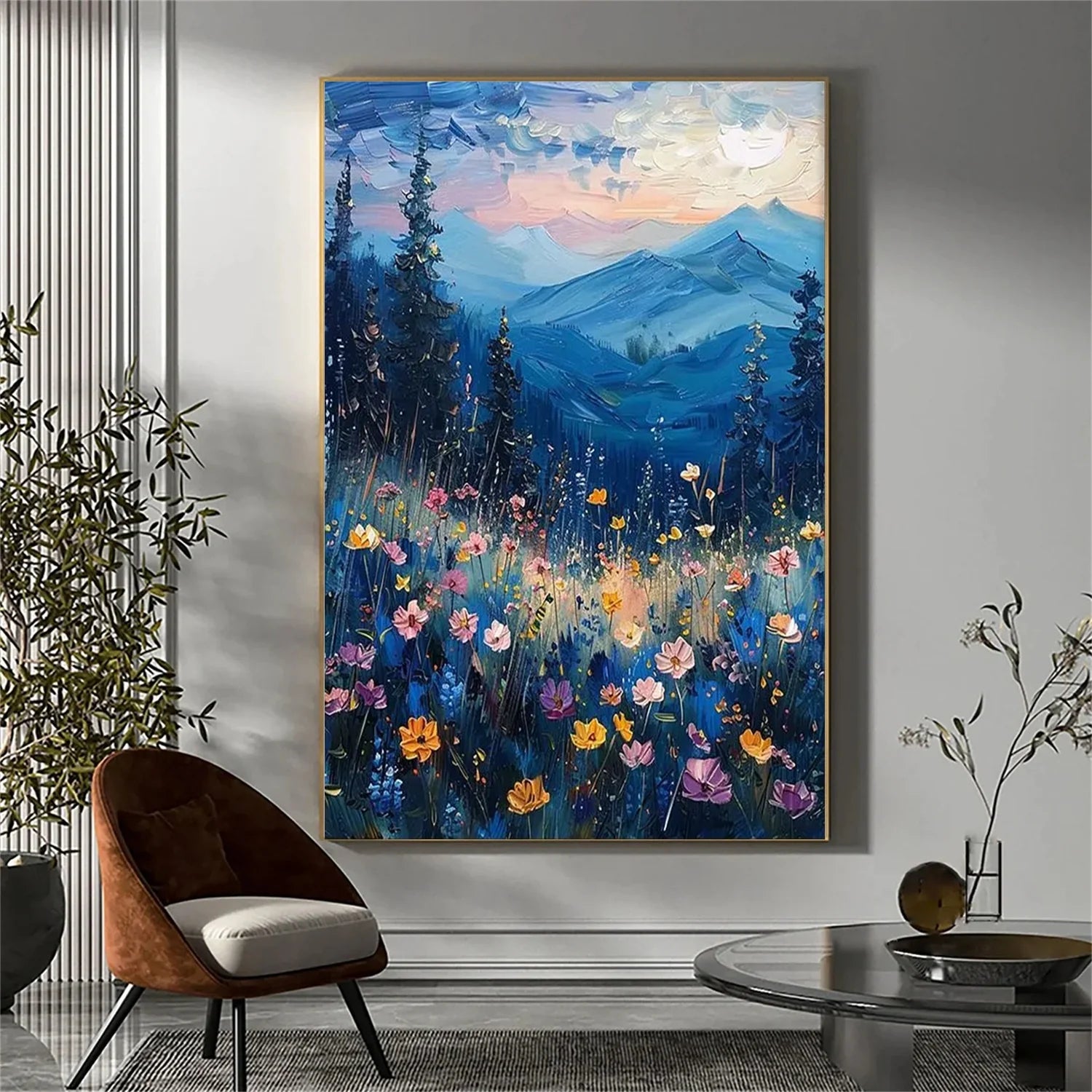 Flower & Tree Abstract Wall Art #FT119