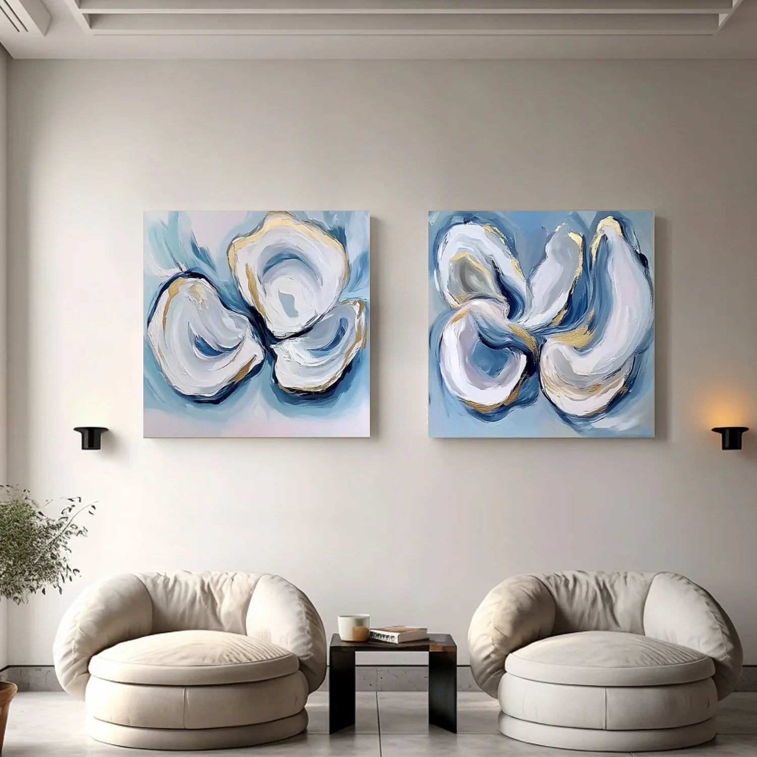 Abstract_Canvas Art Set of 2 #WA778