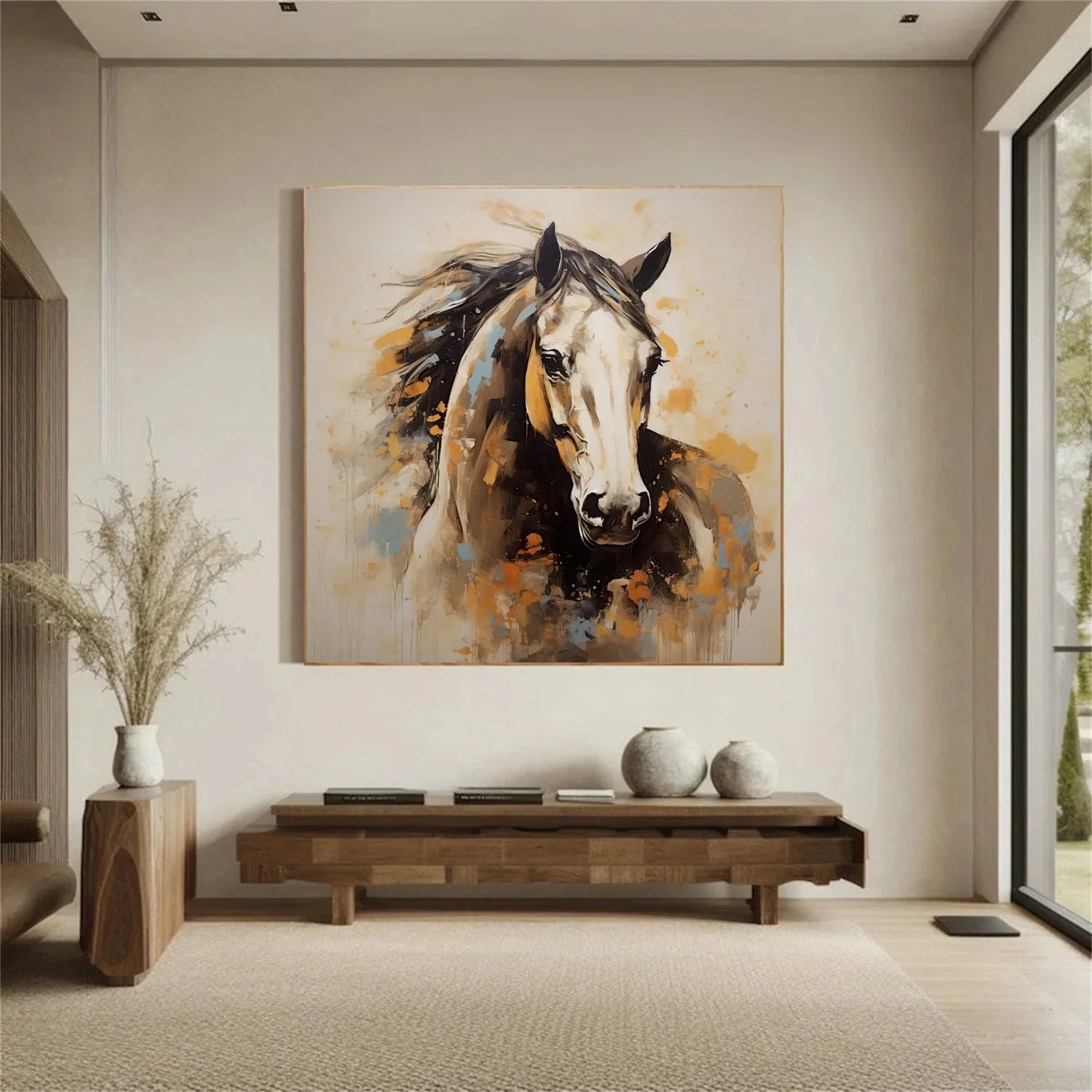 Abstract Animal Horse Wall Art #AM105