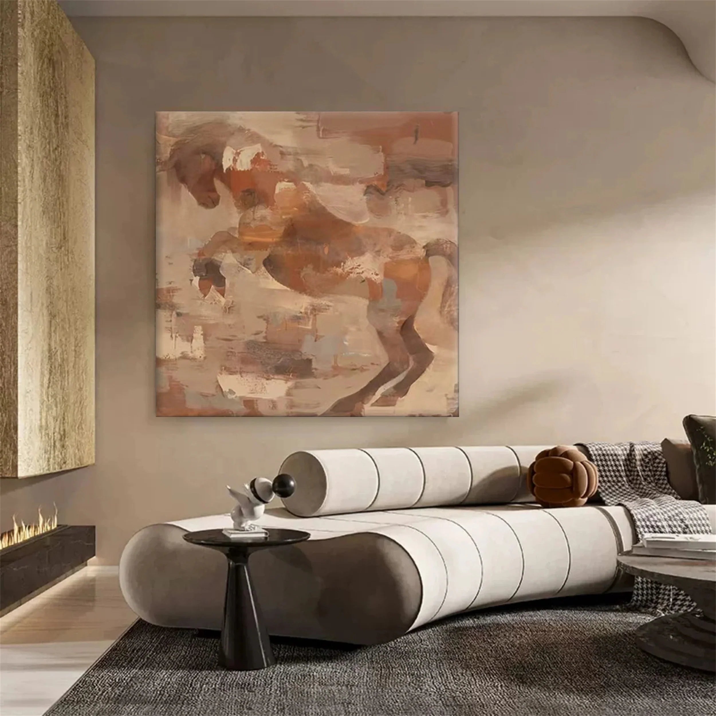 Colorful Horse Abstract Animal Wall Art #AM017