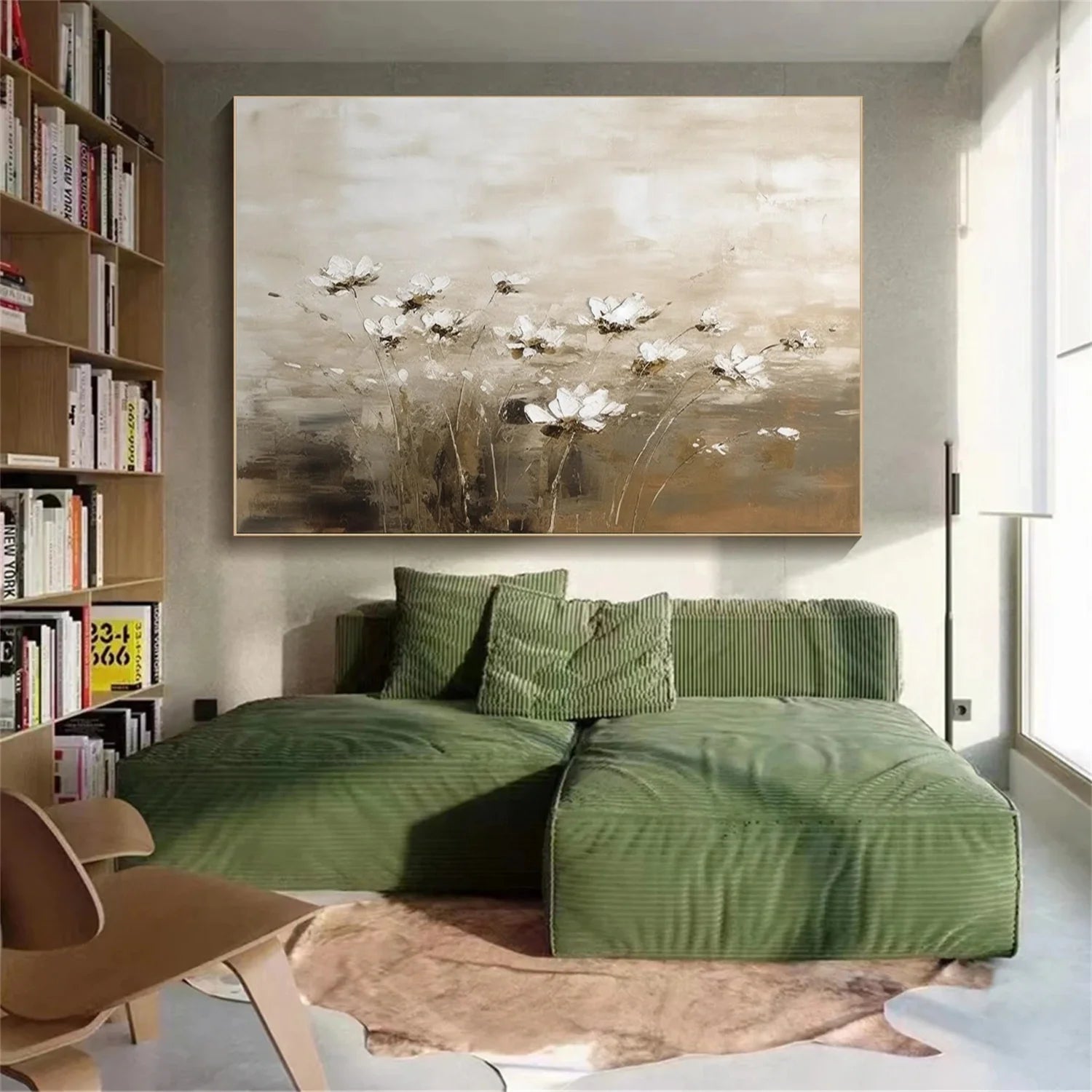 Flower & Tree Abstract Textured Wall Art #FT110