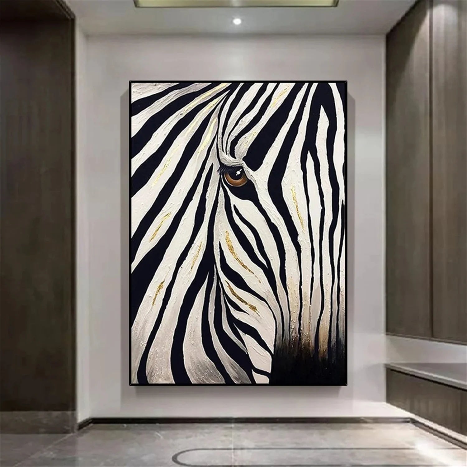 Black and White Abstract Animal Wall Art #AM068
