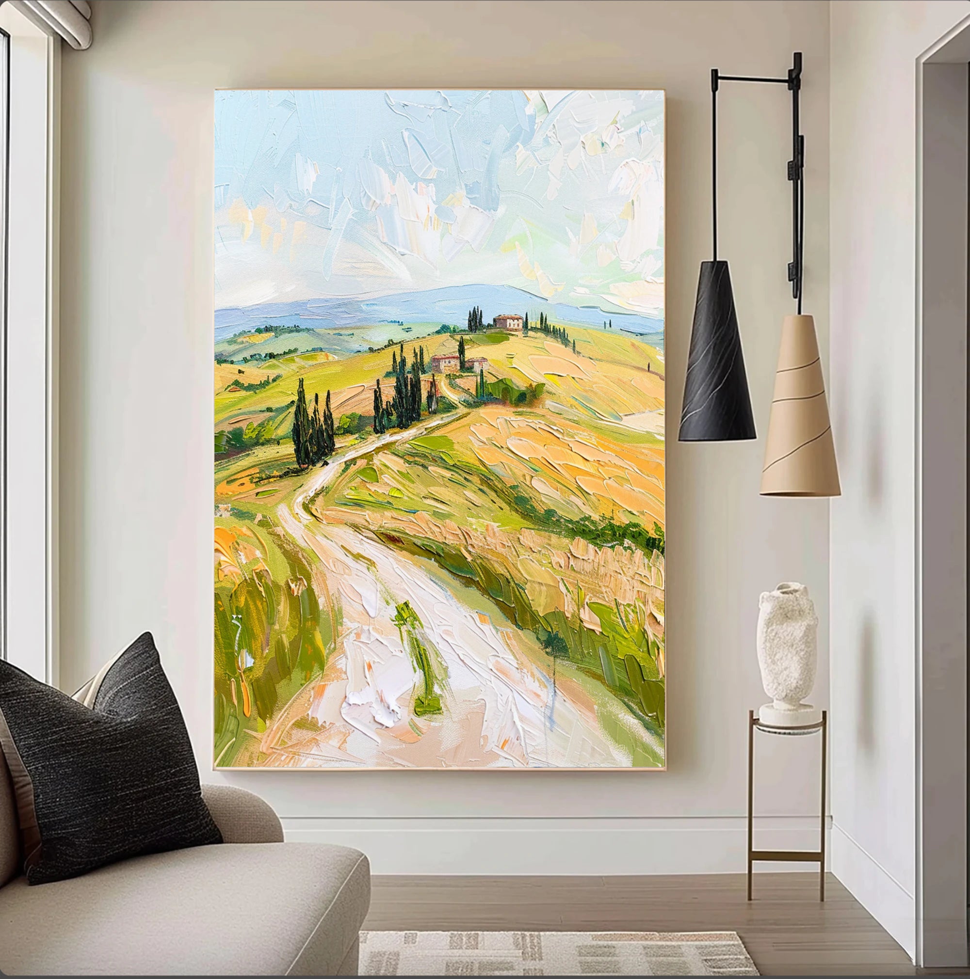 Tuscany Countryside Landscape Oil Painting #FJ599
