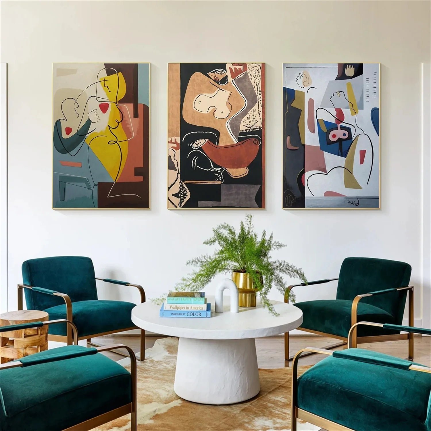 Abstract Portrait_Wall Art Set of 3 #AB064