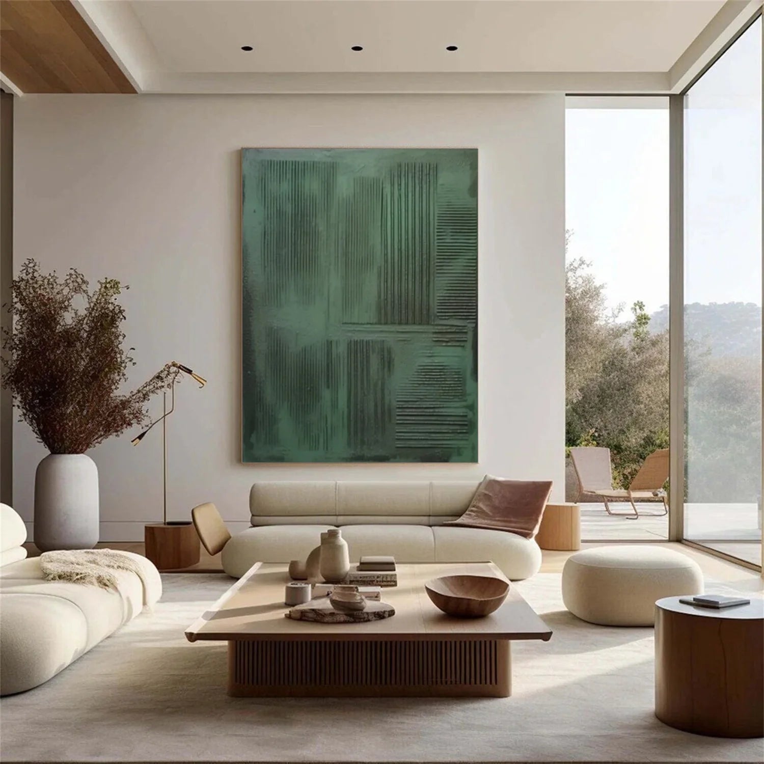 Green Minimalistic Textured Art #MD248