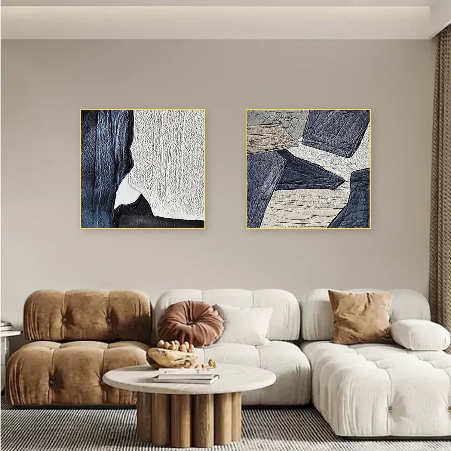 Abstract Textured Canvas Art Set of 2 #WA631