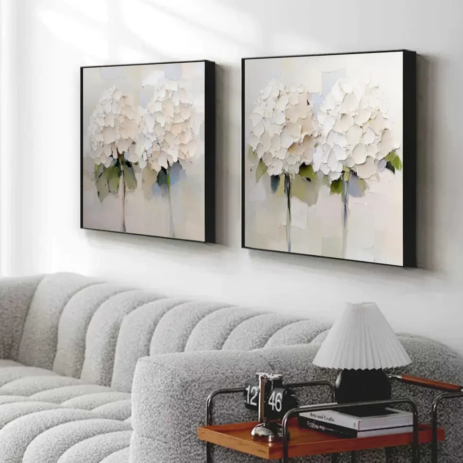 Flower & Tree Abstract_Textured Wall Art Set of 2 #FT146