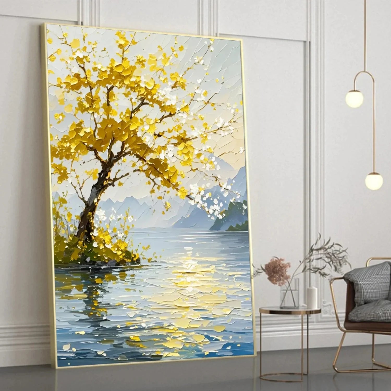 Flower & Tree Abstract Textured_Wall Art #FT169