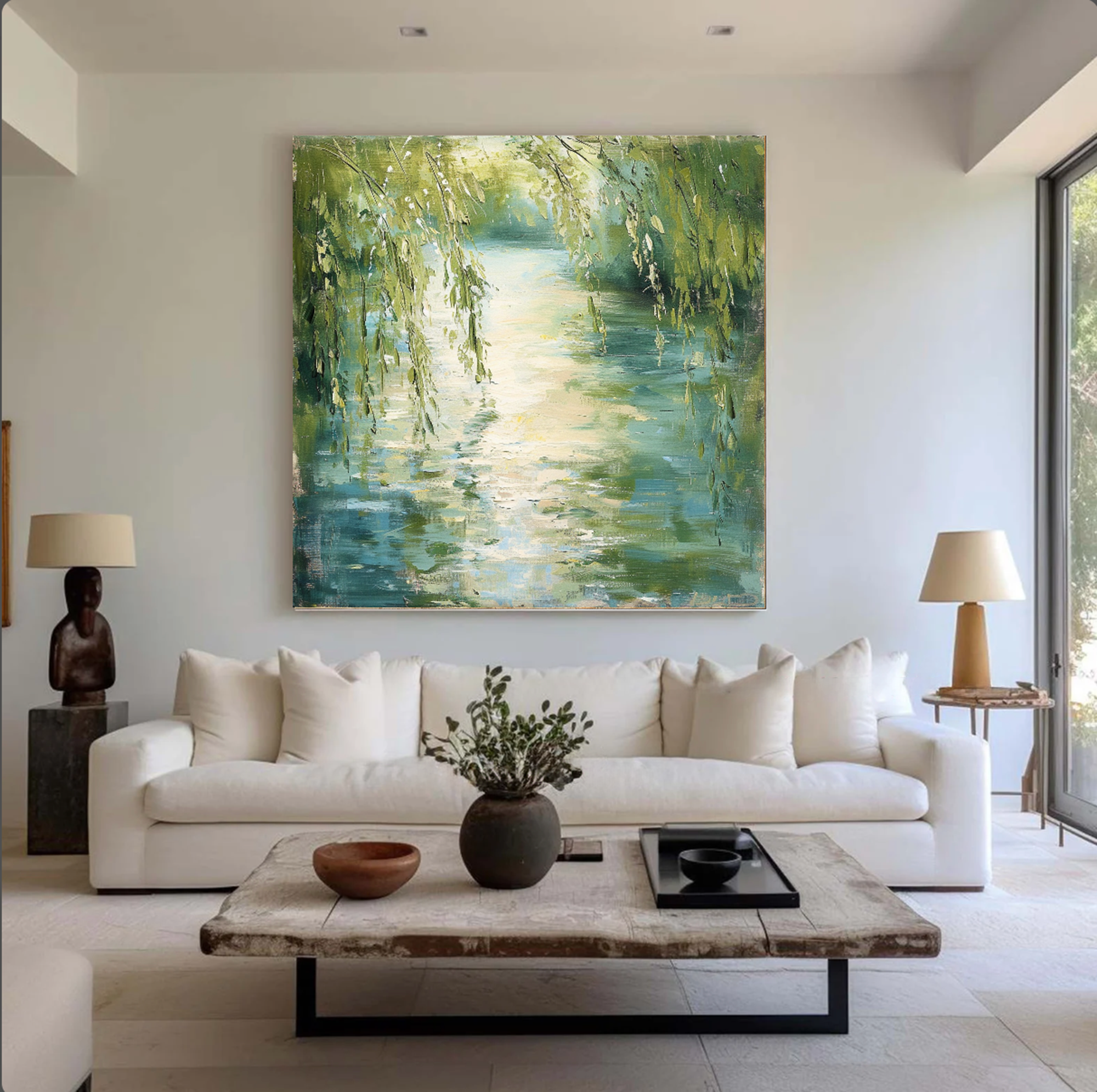 Impressionist Water Landscape Wall Art #FT337