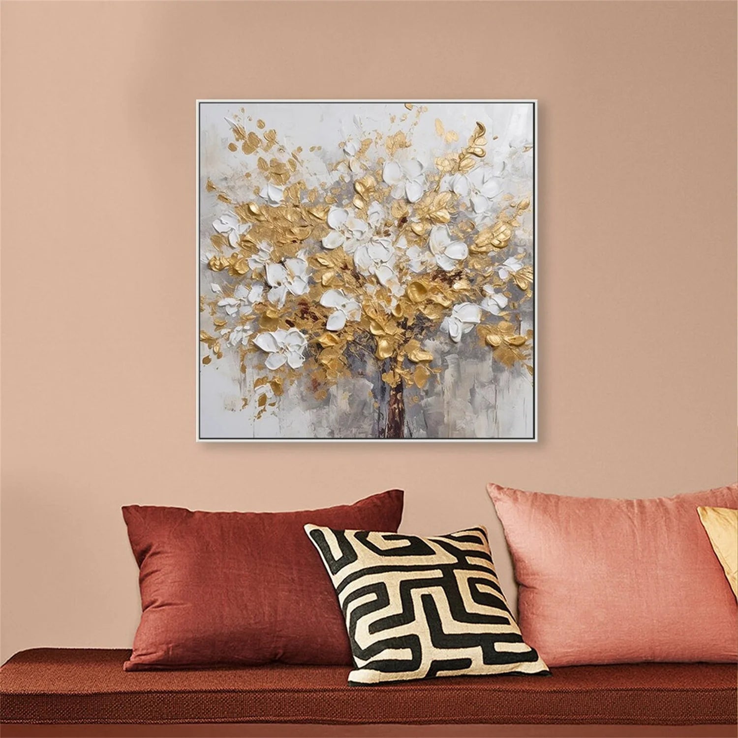 Colorful Flower & Tree Abstract Wall Art #FT046