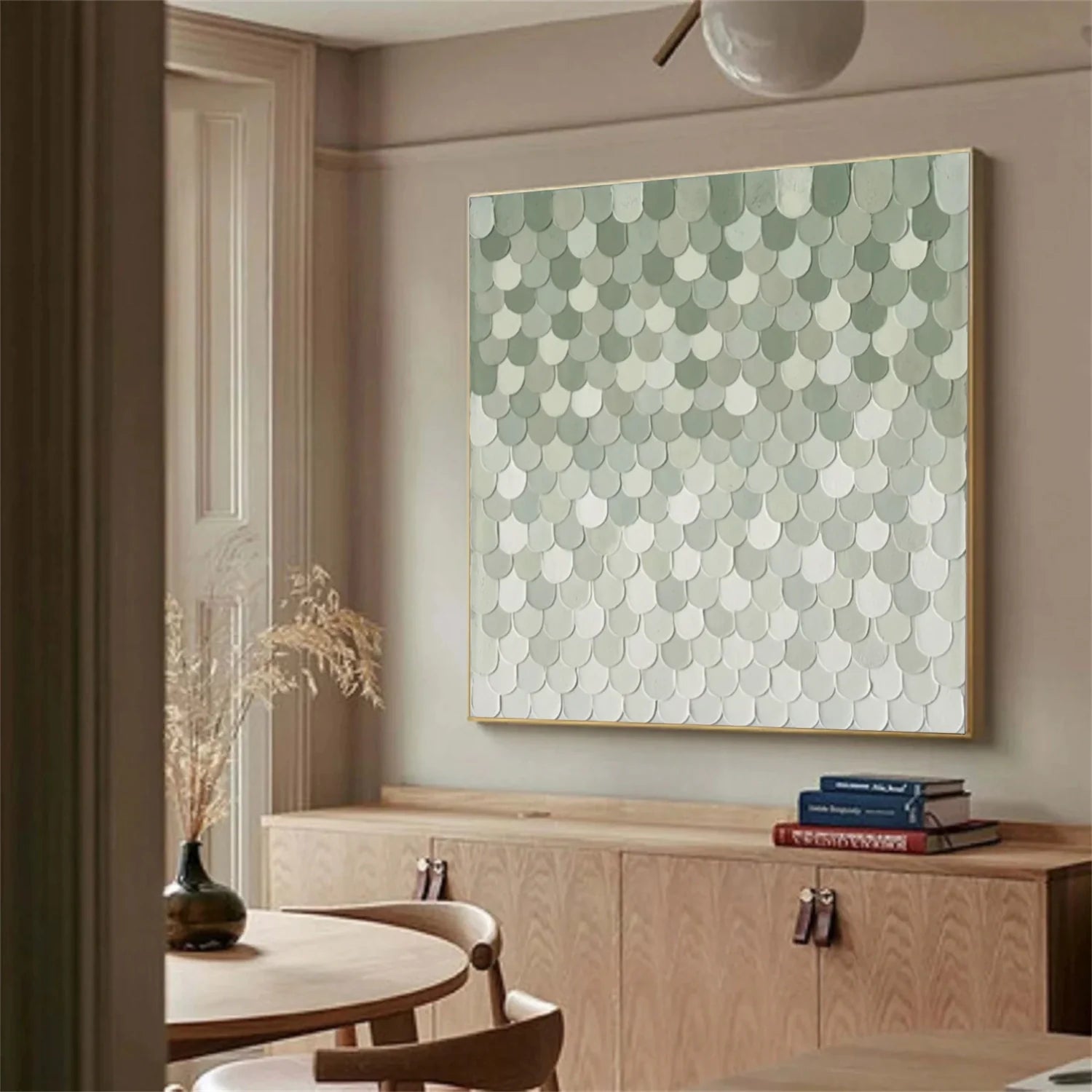 Green Minimalist Textured_Canvas Art #MD271