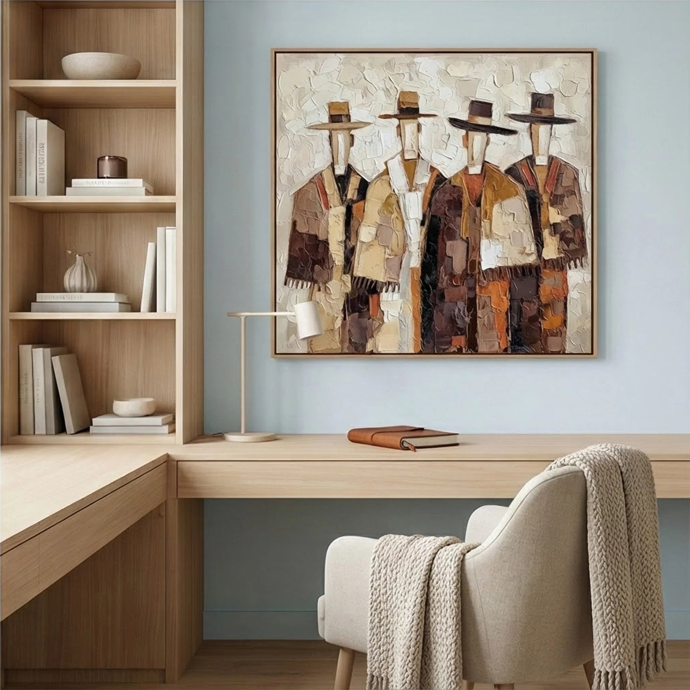 Textured Abstract Figure Art #AB134